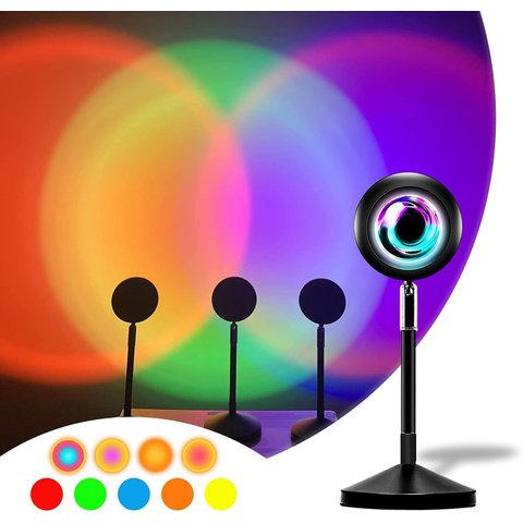 Luz do por do Sol Rgb , Projeção da Lâmpada do Pôr do Sol Projetor da Luz do Sol, Luz Noturno C/cont