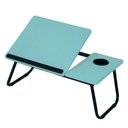 Ver imagem 1 de Mesa Notebook Dobrável Ajustável em Madeira Azul