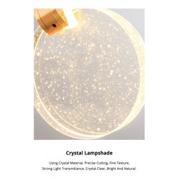 Pendente Redondo Cristal Bolhas Luminária Moeda Bolachao Led 7w 3500k Cabeceira Lavabo Balcão Equipe - 7