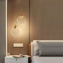 Ver imagem 5 de Pendente Redondo Cristal Bolhas Luminária Moeda Bolachao Led 7w 3500k Cabeceira Lavabo Balcão Equipe