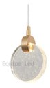 Ver imagem 6 de Pendente Redondo Cristal Bolhas Luminária Moeda Bolachao Led 7w 3500k Cabeceira Lavabo Balcão Equipe