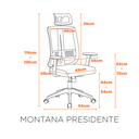 Ver imagem 6 de Cadeira de Escritório Presidente Montana