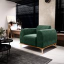 Ver imagem 6 de Poltrona Decorativa Sala de Estar Base de Madeira Euro Veludo Verde - Gran Belo