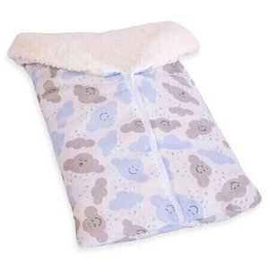 Saco de Bebê com Sherpa M - Nuvem Azul