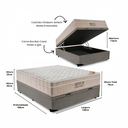 Ver imagem 4 de Cama Box Baú Casal com Colchão Airtech Ortobom 138x188x70cm