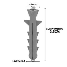 Prego e Bucha Fixação de Rodapes e Guarnição Arquitech Fix - 3