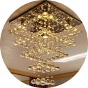 Ver imagem 1 de Lustre Teto Cristal para Sala de Jantar Alto Brilho:80cm/bivolt