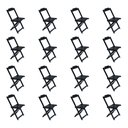 Ver imagem 6 de Kit 4 Jogos De Mesa Com 4 Cadeiras De Madeira Dobravel 60X60 - Preto - Preto