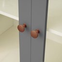 Ver imagem 6 de Armário Aéreo 2 Portas 135cm com Porta de Vidro Arizona CabeCasa MadeiraOriginals Branco/Cinza