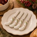 Ver imagem 4 de Jogo de Espátulas para Manteiga Natal Aço Inox Lâminas Resistentes 4 Peças Yangzi