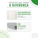 Ver imagem 6 de Guarda-Roupa Solteiro Canadá 4 Portas 100% MDF Linhamobília Branco