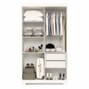 Ver imagem 4 de Guarda-Roupa Solteiro Canadá 4 Portas 100% MDF Linhamobília Branco