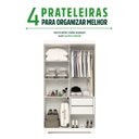 Ver imagem 5 de Guarda-Roupa Solteiro Canadá 4 Portas 100% MDF Linhamobília Branco