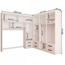 Ver imagem 4 de Guarda-roupa Casal Modulado Paradise 10 Portas 6 gavetas - Panorama Móveis