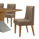Ver mais imagens de Mesa para Sala de Jantar Aster 180cm Mdf Tampo Laminado Canto Copo e 6 Cadeiras Safira