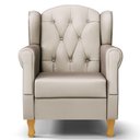 Ver imagem 5 de Kit 02 Poltronas de Amamentação Pés Madeira Lucy P04 Sintético Bege - Mpozenato