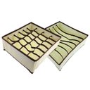 Ver imagem 1 de Kit Organizadores de Gavetas Para Roupas Intimas e Meias Em TNT Dobrável de 7 e 24 Divisórias