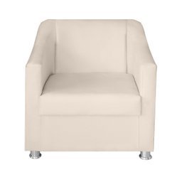 Kit Poltrona Namoradeira e 2 Poltronas Decorativa 68 cm Tilla Bege - Mafer - 4