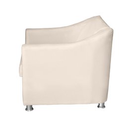 Kit Poltrona Namoradeira e 2 Poltronas Decorativa 68 cm Tilla Bege - Mafer - 5