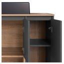 Ver imagem 7 de Gabinete Suspenso 80 Cm com Cuba Preta Bl9220 Mell Grafite Faem