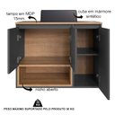 Ver imagem 3 de Gabinete Suspenso 80 Cm com Cuba Preta Bl9220 Mell Grafite Faem