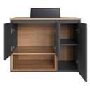 Ver imagem 5 de Gabinete Suspenso 80 Cm com Cuba Preta Bl9220 Mell Grafite Faem