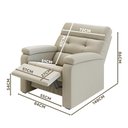 Ver imagem 3 de Poltrona do Papai Reclinável Off White Veludo Luanda Shop Jm