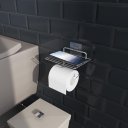 Ver imagem 3 de Suporte Papel Higiênico Adesivo com Porta Objetos - Stolf