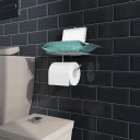 Ver imagem 2 de Suporte Papel Higiênico Adesivo com Porta Objetos - Stolf