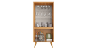Ver imagem 2 de Cristaleira 4 Portas Plena Candian JCM Movelaria Cinamomo/Off White