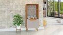 Ver imagem 4 de Cristaleira 4 Portas Plena Candian JCM Movelaria Cinamomo/Off White