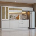 Ver imagem 1 de Armário de Cozinha Completa 100% Mdf 300 Cm Branco Smart Madesa 04