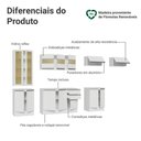 Ver imagem 5 de Armário de Cozinha Completa 100% Mdf 300 Cm Branco Smart Madesa 04