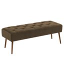 Ver imagem 1 de Banco Estofado Rubi 1,60m Suede Marrom - Clique Decorações
