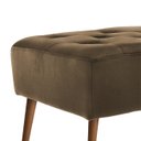 Ver imagem 3 de Banco Estofado Rubi 1,60m Suede Marrom - Clique Decorações