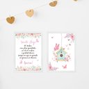 Ver imagem 1 de Kit 2 Quadros Infantis Menina Santo Anjo - Borboletinhas 24x18cm - com Vidro:moldura Branca