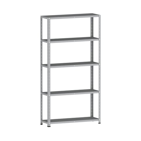 Estante de Estrutura Metálica com 5 Prateleiras 175cm(a)92acm(l)40cm(p) com Reforço Cinza