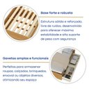 Ver mais imagens de Cama de Casal 4 Gavetas 100% MDF Aurora Yescasa Marrom/Carvalho Hanover