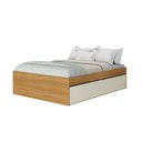 Ver imagem 3 de Cama de Casal 4 Gavetas 100% MDF Aurora Yescasa Marrom/Carvalho Hanover