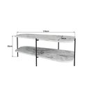Ver imagem 3 de Mesa de Centro para Sala 109cm Orgânica Chicago - Branco