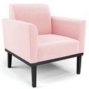 Ver imagem 5 de Poltrona Base Madeira Preto Kit 2 Maressa Suede Rosa Bebê - Ibiza