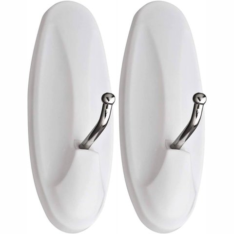 Gancho Adesivo para Utensílios Command Branco Médio 2 Unidades - HB004131601 - 3M GANCHO COMMAND DS 