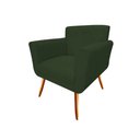 Ver imagem 3 de Kit Namoradeira + 2 Poltronas Decorativa Sabrina Suede Verde Pés Madeira Mz Decor