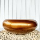 Ver imagem 2 de Vaso Cachepot Dourado Ikebana Bacia Enfeite de Mesa Orquídea