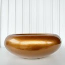 Ver imagem 4 de Vaso Cachepot Dourado Ikebana Bacia Enfeite de Mesa Orquídea