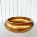 Ver imagem 3 de Vaso Cachepot Dourado Ikebana Bacia Enfeite de Mesa Orquídea