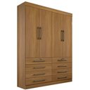 Ver imagem 1 de Guarda Roupa Solteiro 4 Portas 6 Gav Mônaco-cinamomo D'doro