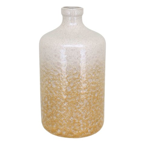 Vaso Decorativo Enfeite Casa Cerâmica 36x19x19cm Amarelo