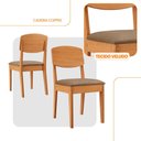 Ver imagem 2 de Conjunto com 2 Cadeiras Mdf Copper para Sala de Jantar Moderna Mobília
