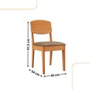 Ver imagem 3 de Conjunto com 2 Cadeiras Mdf Copper para Sala de Jantar Moderna Mobília